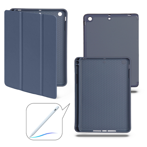 Чехол книжка-подставка Smart Case Pensil со слотом для стилуса для iPad Mini 1, 2, 3 (7.9") - 2012, 2013, 2014 (Лавандовый серый / Lavender Grey)