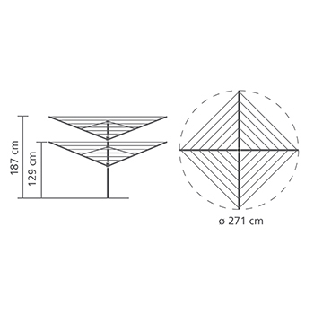 Уличная сушилка Lift-O-Matic (40 м навески), арт. 310928 - фото 8