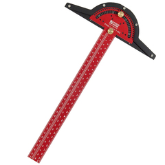 Линейка разметочная профессиональная 300 мм с транспортиром RUL-300P