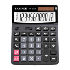 
          Калькулятор настольный SKAINER 12 Bit, LCD, 19.3*15*2.9 см, чёрный