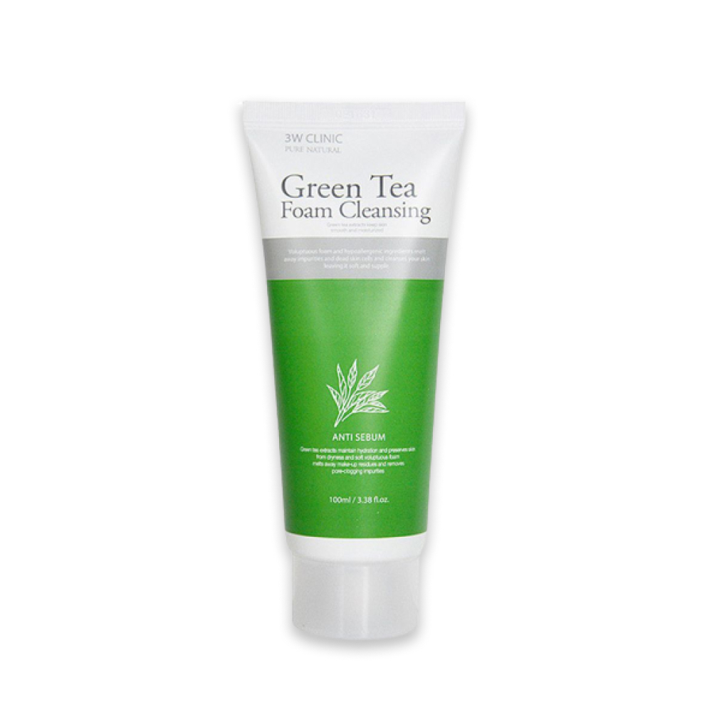 Sebum green. 3w Clinic Green Tea Foam Cleansing. 3w Clinic, Green Tea Foam Cleansing, 100 мл. Пенка 3w Clinic Green Tea. 3w Clinic Green Tea Foam Cleansing пенка для умывания зеленый чай.