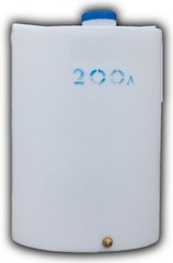 Ёмкость пластиковая пищевая АКПОЛ 200 л. вертикальная узкая крышка (58x58x87см;7кг;белый) - арт.555035