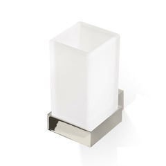 DECOR WALTHER 0561734 CORNER WMG СТАКАН ПОДВЕСНОЙ, СТЕКЛО САТИНИРОВАННОЕ, ЦВЕТ: НИКЕЛЬ САТИНИРОВАННЫЙ фото
