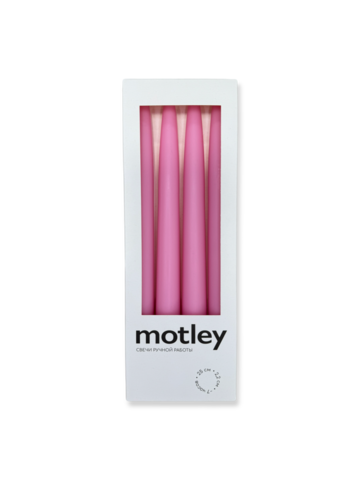 Набор классических свечей Motley 4 шт | розовый