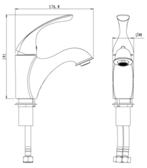 Смеситель для умывальника монолитный LEMARK INTENSE – LM5606C