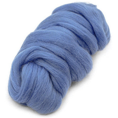 Шерсть для валяния "ПЕХОРКА", полутонкая шерсть 50г, 256 св.джинс