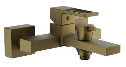 Смеситель для ванны BELZ B60658-5 короткий излив, латунь, брашированное золото