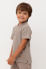 фуфайка  для мальчика  КР 302584-1/коричневый к554