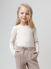 лонгслив  для девочки  КР 301911/бежевый к629