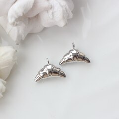 Подвеска Круассан 18*12 мм, родий, П319