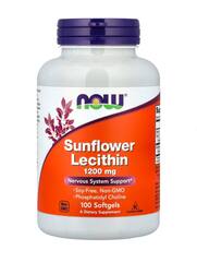 NOW Foods Подсолнечный лецитин, 1200 мг, 100 капсул