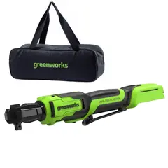 Гайковерт-трещотка Greenworks GD24RW 24V (80Нм) редуктор 70 мм, аккумуляторный, без АКБ и ЗУ (в сумке)