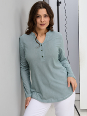 Блузка БЛ-22/гусинаялапка-зеленый