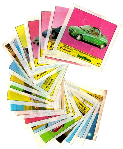 Вкладыши от жвачки Bombibom 5 серия (1-50) 21 штука без повторов