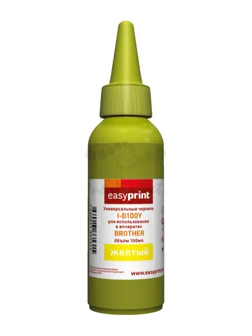 Чернила EasyPrint I-B100Y универсальные для Brother (100мл.) желтый