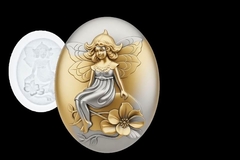 Силиконовый молд Камея цветочная фея -2