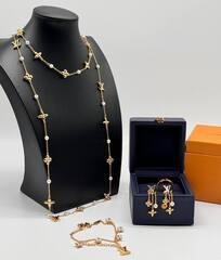 Колье LV с подвесками коллекция Louisette Signature lux