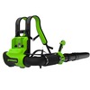 Ранцевая воздуходувка аккумуляторная Greenworks Арт. 2408107, 40V, бесщеточная, без АКБ и ЗУ — фото 2