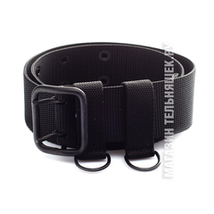 Купить ремень тактический с разгрузкой - Магазин тельняшек.ру 8-800-700-93-18Ремень ВКПО стропяной Черный со стальной пряжкой (12 отверстий) в Магазине тельняшек