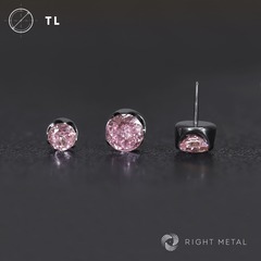 Flat Cubic Zirconia Pink Б/Р