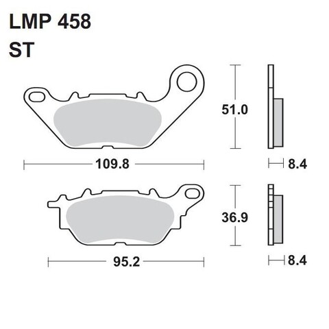 Колодки дискового тормоза AP Racing LMP458 ST (FDB2238 / FA464)