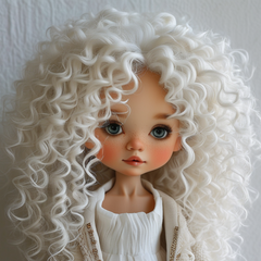 Волосы для кукол, трессы, цвет БЛОНД, кудри 13-15 см*1 метр., набор 2 шт.