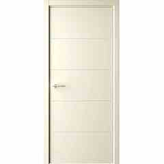 Купить Межкомнатная дверь эмаль Геометрия 4 слоновая кость глухая