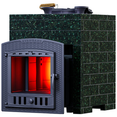 Банная печь Авангард ЗК25П2 в облицовке Классика 790/40 Пироксенит кирпич