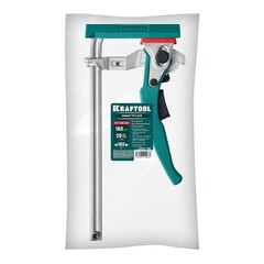 KRAFTOOL KRAFTFLEX, KLT-160, 160/60 мм, универсальная, цельнокованая, рычажная, быстрозажимная, в T-track струбцина (32331-160)