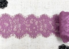 Кружево Французское, ш. 10,5 см, тёмная сирень