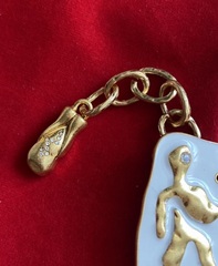 Браслет-цепь SCHIAPARELLI с подвесками в позолоте