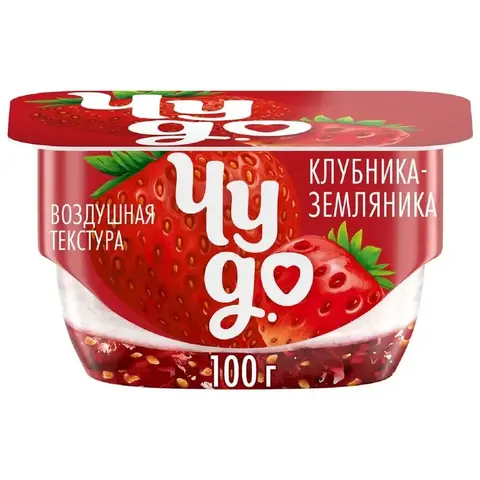 Творожок Чудо 4% клуб-земляника 100г, шт