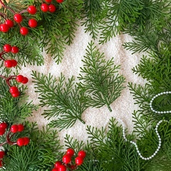 Набор травяных лапок туи, искусственные, 15*11 см, набор 30 шт.