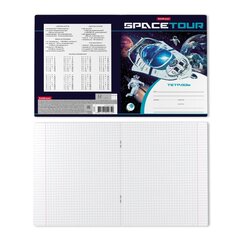 
          Тетрадь 12л., клетка, Erich Krause, скрепка, блок офсет, мелован. картон "Space Tour"