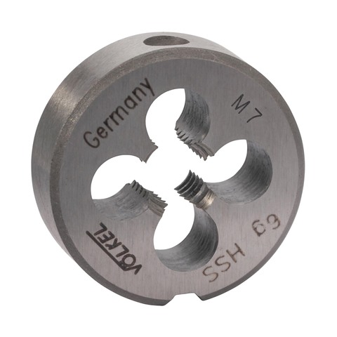 Плашка М 7,0х1,0 DINEN22568 HSS 6g 25х9мм Volkel 27440