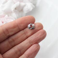 Бусина спейсер, 9 мм, родий, П789