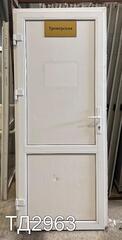 Дверь пластиковая входная Б/У 2060(в) x 870(ш)