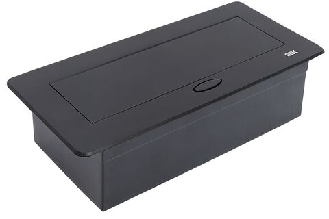 PRIMER Блок розеточный с выдвиж. крышкой 6 мод. черн. IEK