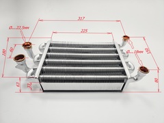 Битермический теплообменник для WESTEN Quasar D 24F (арт. 5700520)