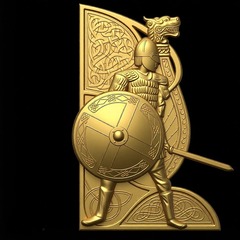 Силиконовый молд № 1103 Воин малый правый