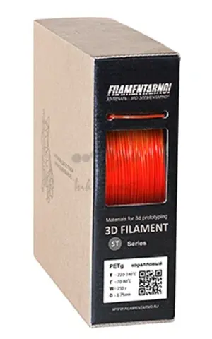 Пластик для 3Д принтера Filamentarno! PETg Standart коралловый 750 г, 1.75 мм