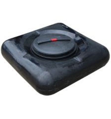 Бак для душа пластиковый STERH R 100 л. емкости для душа (84x84x24см;черный) - арт.555114