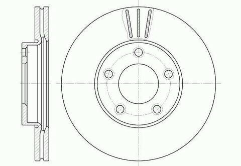 Диск тормозной вентилируемый G-brake  GR-02877