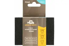 38395М Губка шлифовальная Р 240 алюминий-оксидная, средняя жесткость, 100х70х25мм MOS