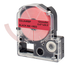 Картридж ленточный Cactus CS-LK4RBP черный для Epson LW300, LW400, LW700, LW600P, LW1000P, K400, Z700, Z900