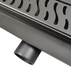 Трап линейный для пола, боковой слив, черный MCH CH850/50HC