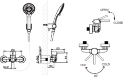 СМЕСИТЕЛЬ ДЛЯ ДУША BRAVAT SLIM F9332366CP-01-RUS
