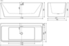 Sancos FB14 Ванна Square акриловая отдельностоящая