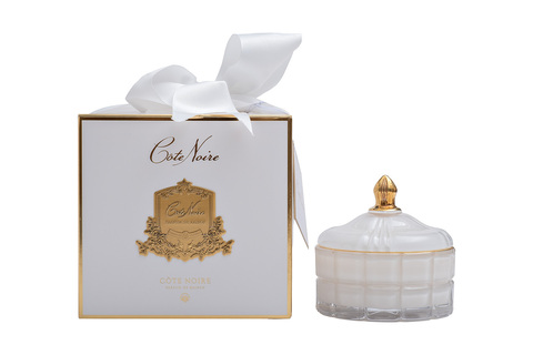 Свеча ароматическая 185г Cote Noire Jasmine flower tea в стеклянной вазе в подарочной коробке