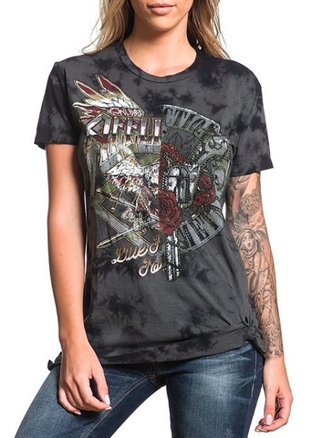 Affliction | Футболка женская Roadie Split AW17962 перед